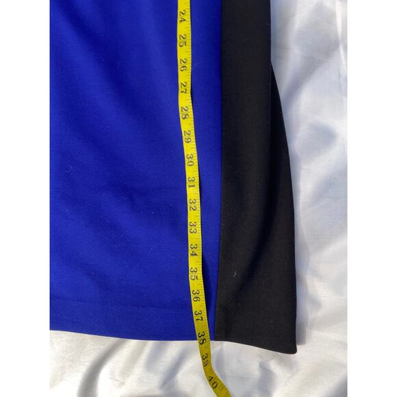T Tahari Colorblock Sheath Dress - Size 12 - Full Zip at Back - Picture 7 of 13